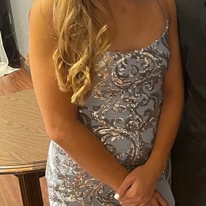 Windsor sequin silver and blue dress